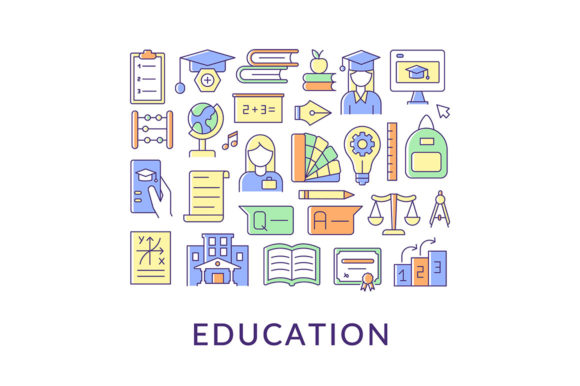 Education Abstract Color Concept Graphics