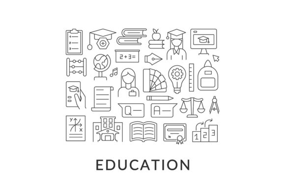 Education Abstract Linear Concept Graphics