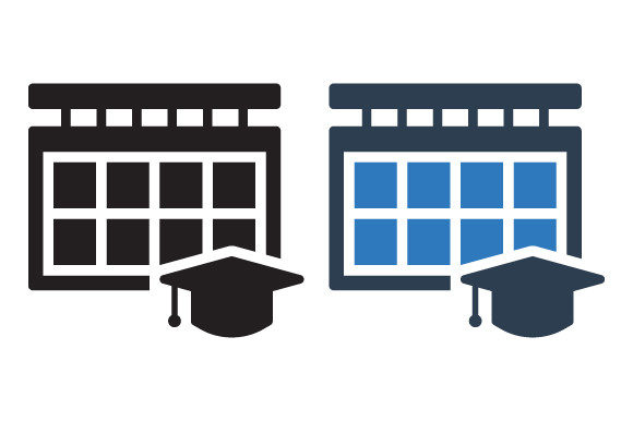 Education Calendar Icon - School Date Graphics