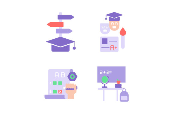 Education Icons for Graphic Design