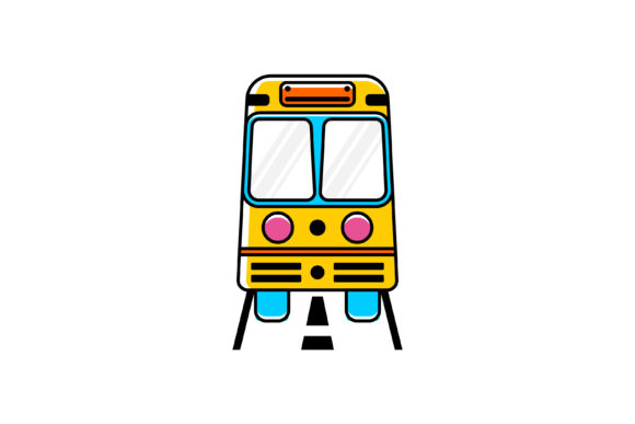 Face of Bus Doodle Logo Graphics for Crafting