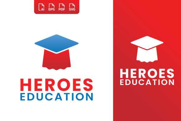 Hero Cloak and Graduation Cap Logo