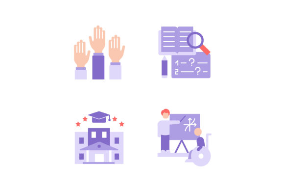 Learning Vector Flat Color Icon Set for Crafters