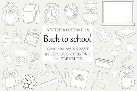 School Owls Graphics for Crafting