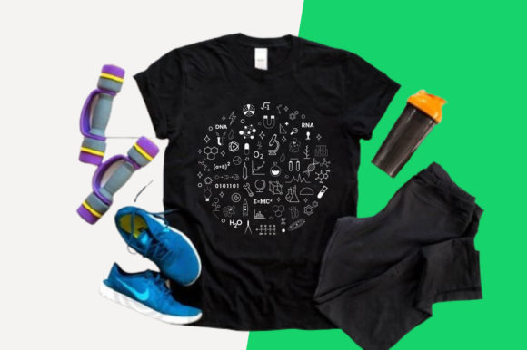 Science T-shirt, School College T-shirt Graphics for Print Templates
