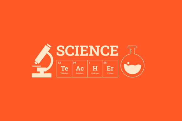 Science Teacher Vector Design for Print Templates