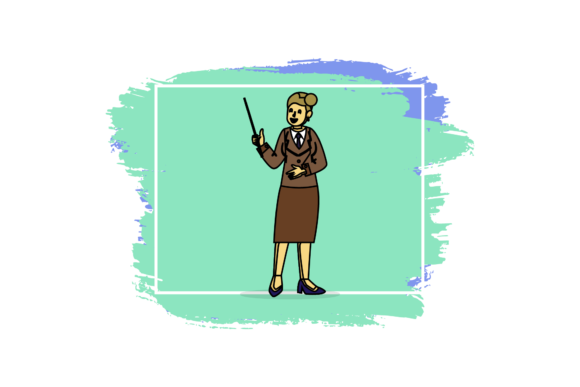Teacher Class Education Brush Layout Graphics