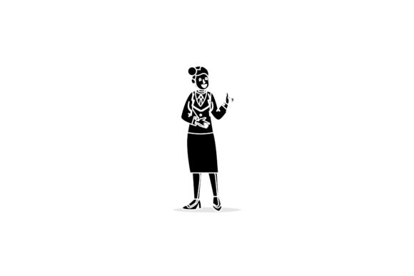 Teacher Class Education Silhouette Graphics & Icons